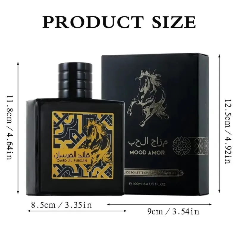 Perfume Original para hombre de 100ml, Perfume árabe de Dubái de alta calidad, fragancia ligera de larga duración, feromonas de Colonia de agua árabe