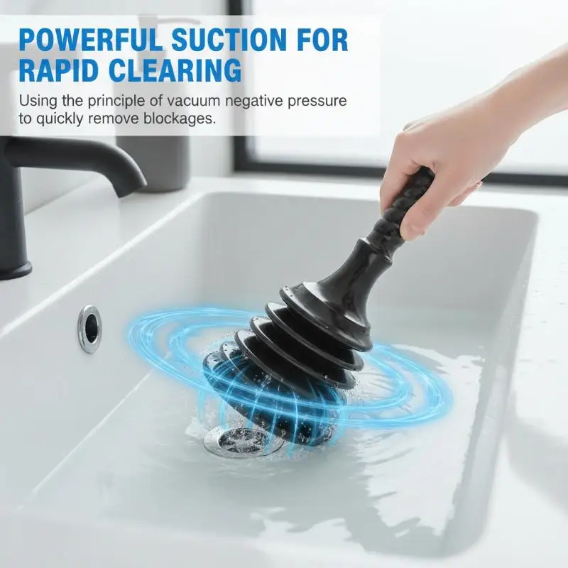 Sink Pipeline Dredger Kitchen Toilet Drain Plungers Bath Sink Power Pipe Dredging Tool Suction Cup Plug Toilet Bathroom Tools