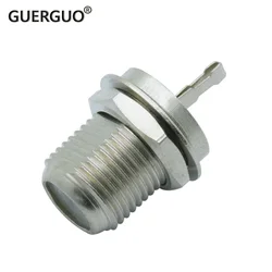 1PC F Type Female Bulkhead Jack Socket Panel Mount Adapter RF Coax Connector for RF Lighting RF Coaxial connectors