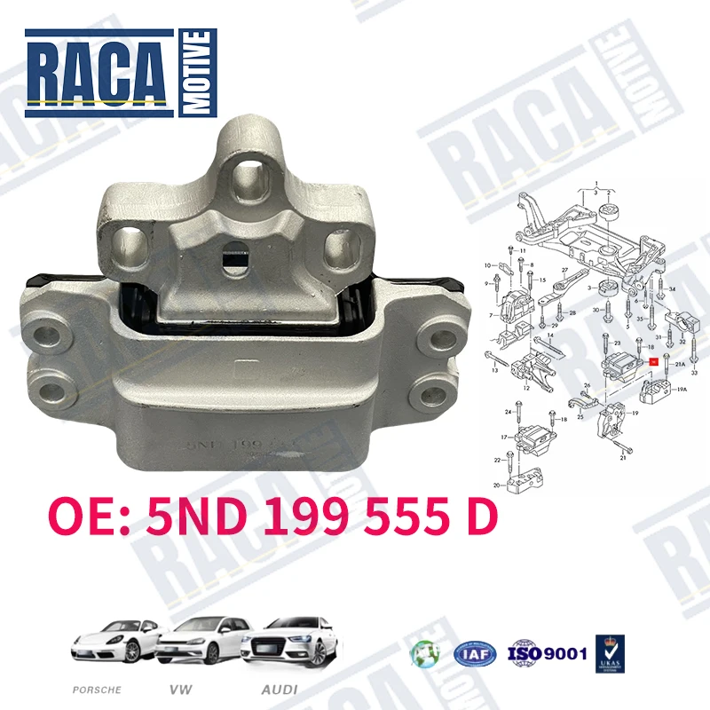 

Для VW Golf Jeeta Passat Tiguan Touran Beetle Audi A3 Convertible Sportback Крепление коробки передач 5ND199555D 1K0199555Q