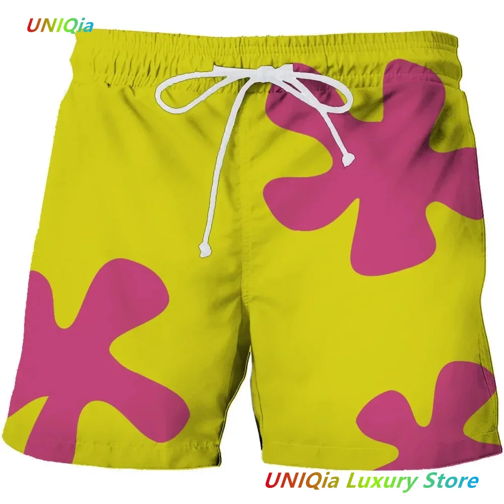New 3D Anime Patrick Star Board Summer Men Shorts Trunks Quick Dry Beach Swiming Shorts Women Men Short Pants Beach Kid Clothes