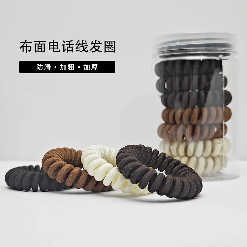 

Non-Slip Fabric Braided Telephone Wire Hair Tie No Trace No Damage Hair Elastic High Ponytail Hair Rope Hair Accessories Wholesa