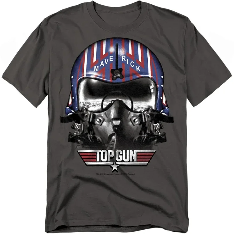 Top Gun Distressed Logo T-Shirt (Heather Navy) 2026 Sommer Neu Damen Vintage Oversized Locker Lässig – Detail 5