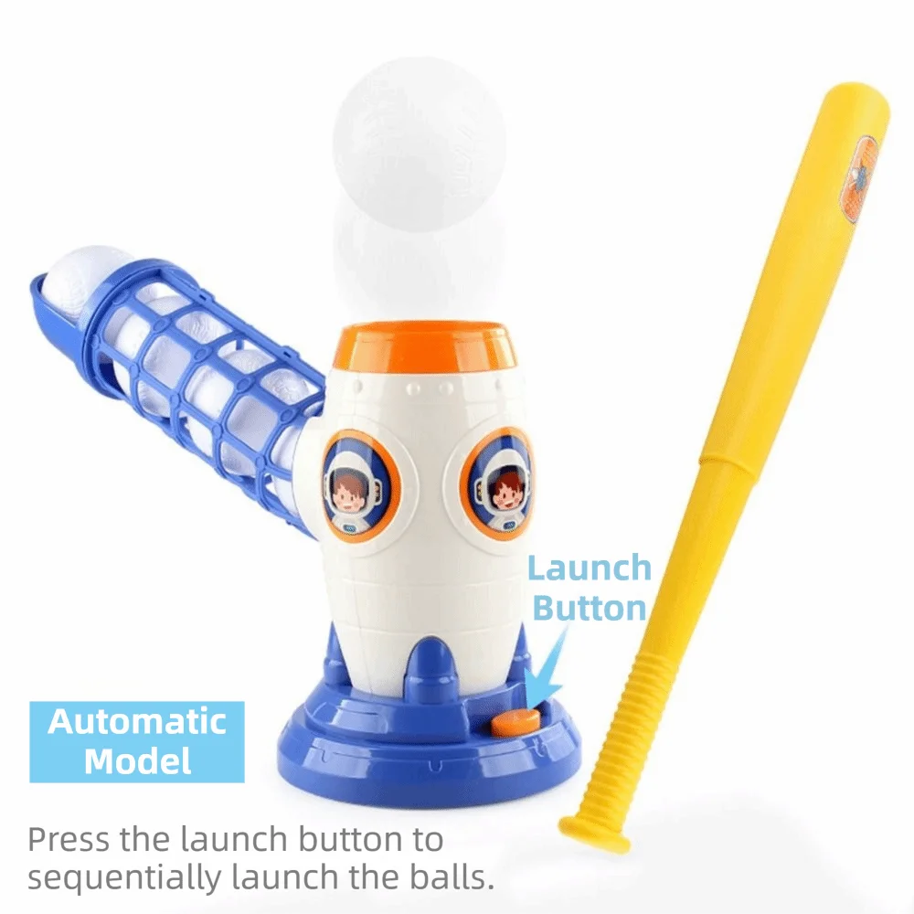 Creative Children Baseball Ball Remote Control Retractable Baseball Throwing Machine Colorful Portable Baseball Launcher