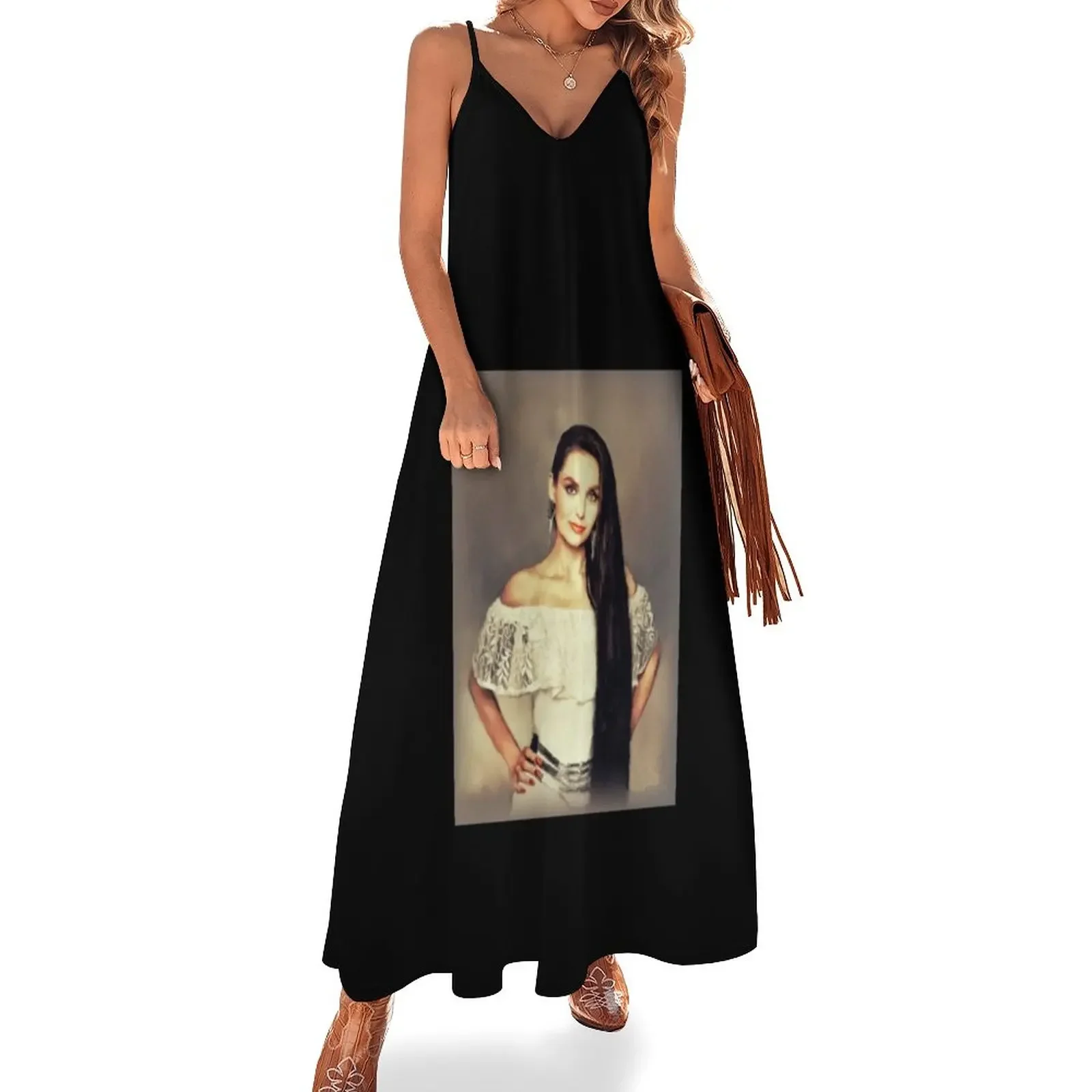 

Crystal Gayle Sleeveless Dress elegant women's sets prom dress clothes for woman sexy dress for women