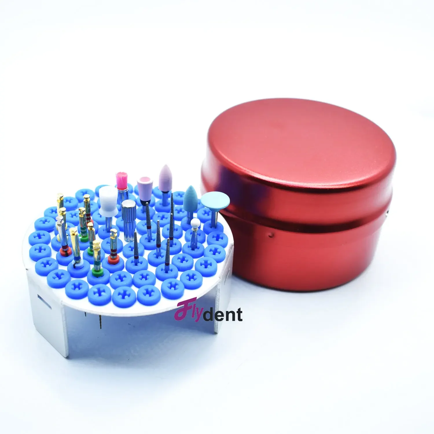 

Металлический контейнер для дезинфекции стоматологических инструментов, автоклавный стерилизатор для боров и инструментов для ухода за полостью рта, 62 отверстия, случайный цвет