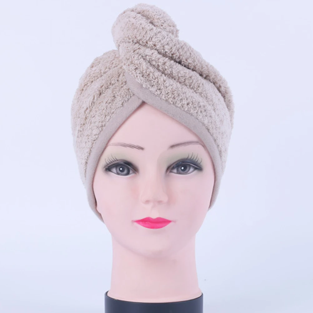 

2 Pcs Dry Hair Cap Drying Towel Hair-drying Everyday Use Fast Towels for Durable