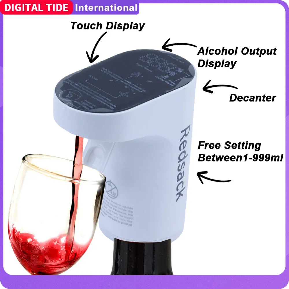 

2025 Hot-selling Product Portable Electric Smart Wine Dispenser 1200mah Lithium Battery Suitable for Bar and Family
