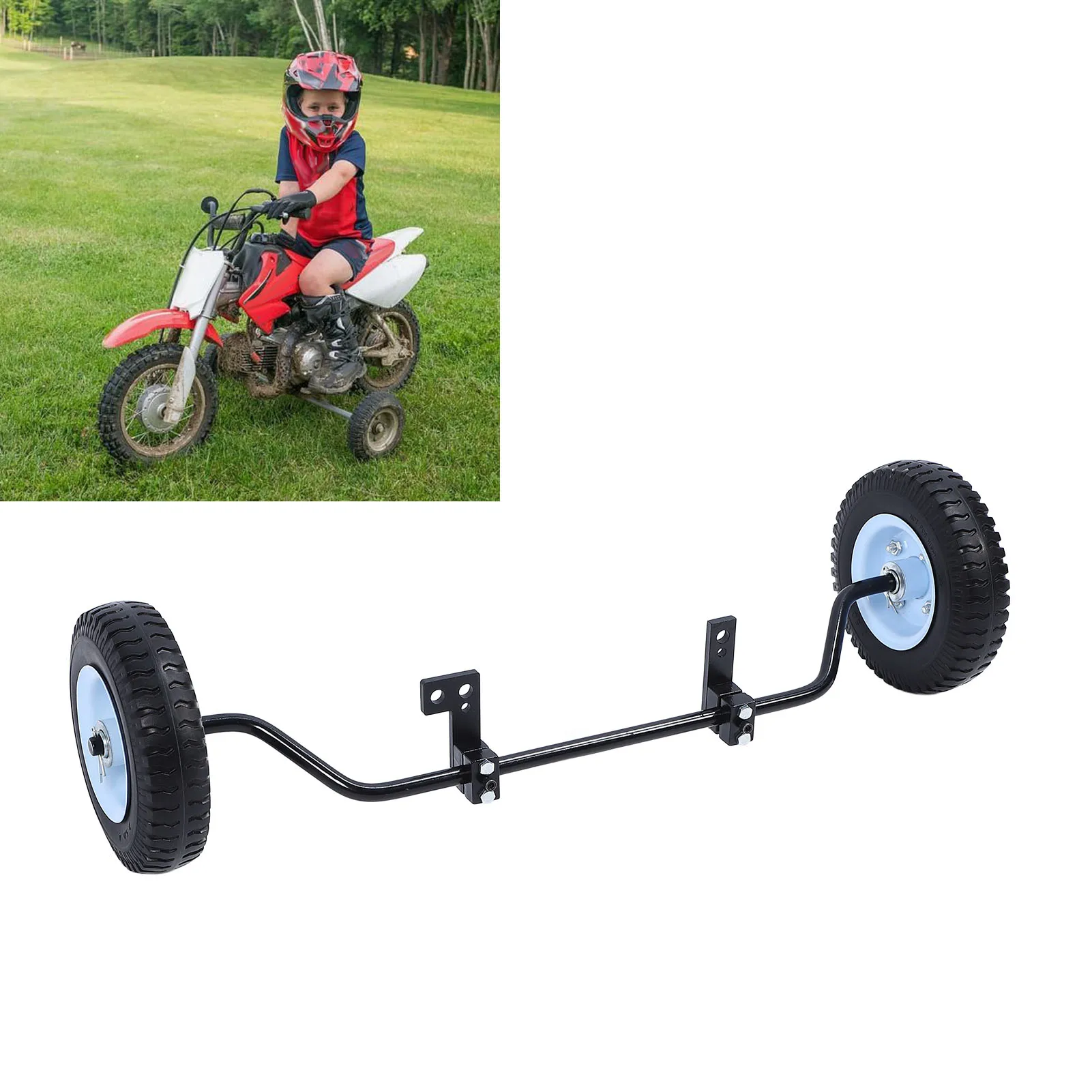 Off Road Training Wheel Adjustable Training Wheel Anti Rust 8inch Spacing Tolerance Wear Resistant Tires for 50cc Motorcycles