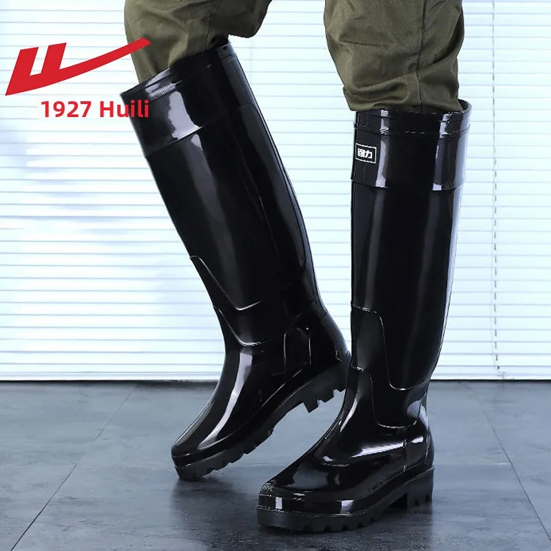 Men's High-Tech Rain Boots Waterproof Insulated Cotton Lined Camouflage Work Boots Comfortable Breathable Rubber Boots