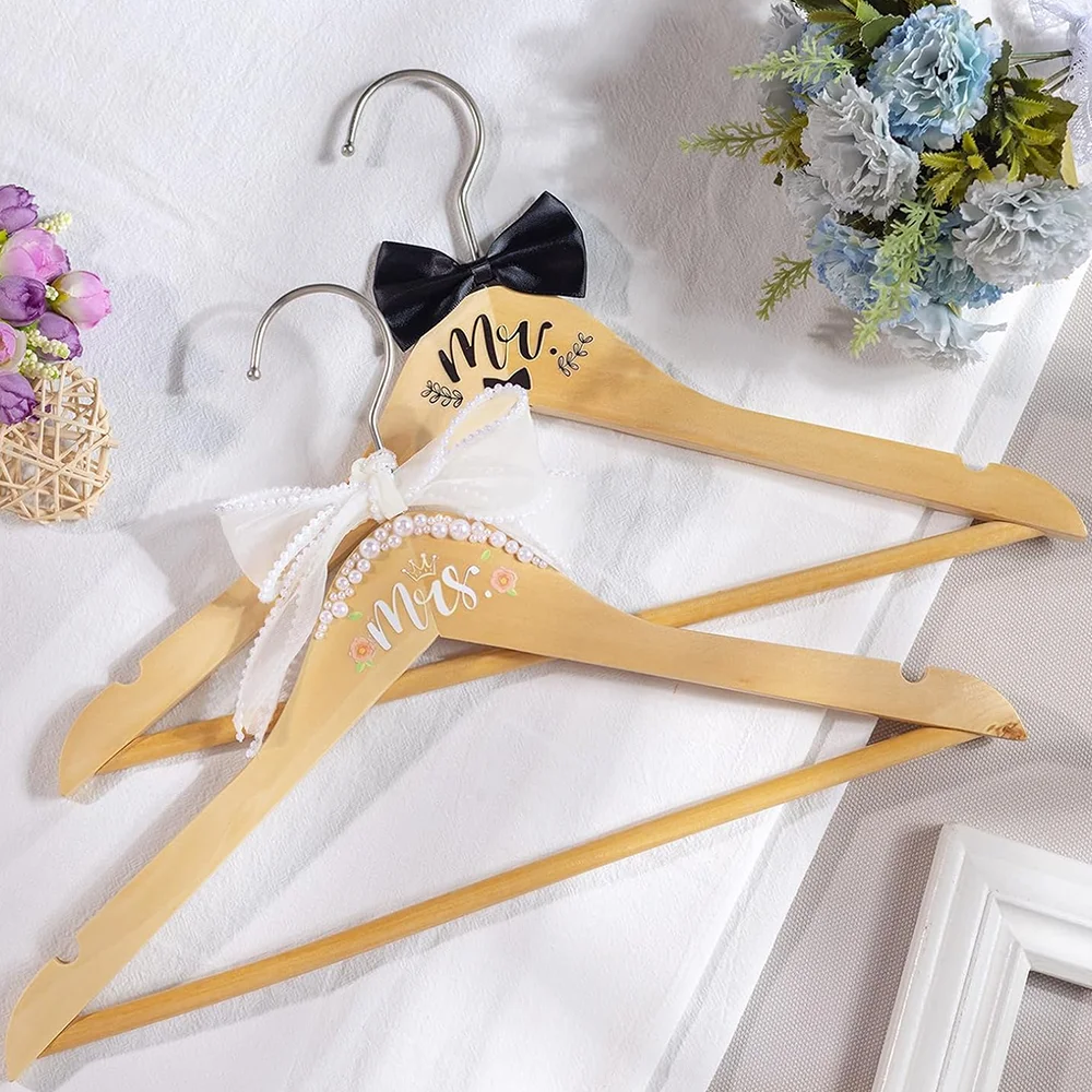 

Personalized Floral Wedding Dress Hanger Engraved Hanger Bride & Groom Engagement Bachelorette Party Bridal Shower Bridal Gift