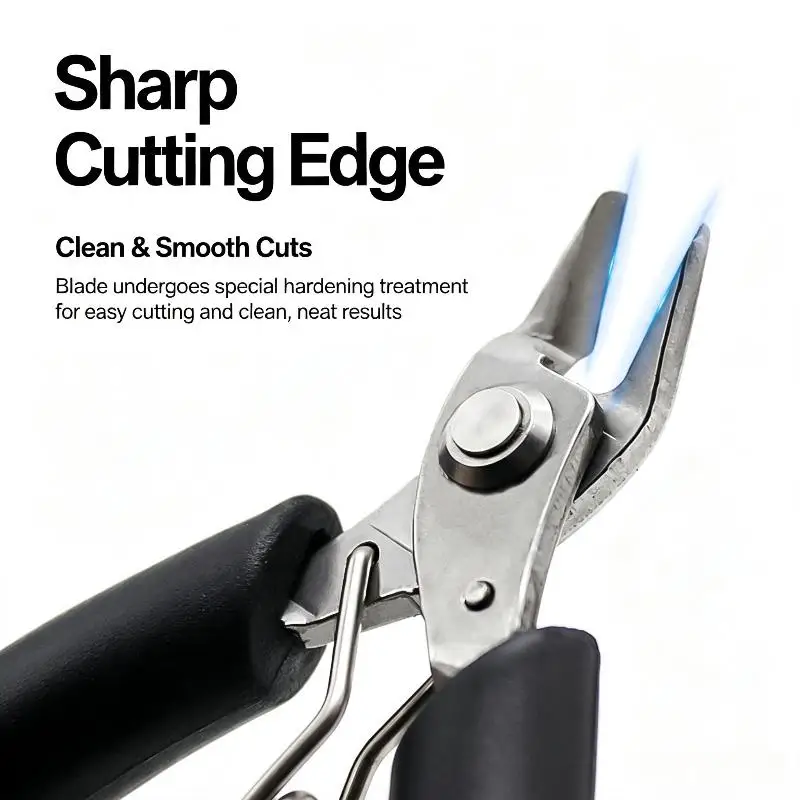 Jewelry Pliers Straight Long Nose Nippers Stainless Steel Toothless Sharp Mini Nose Pliers For Wire Bent Manual DIY Model Pliers