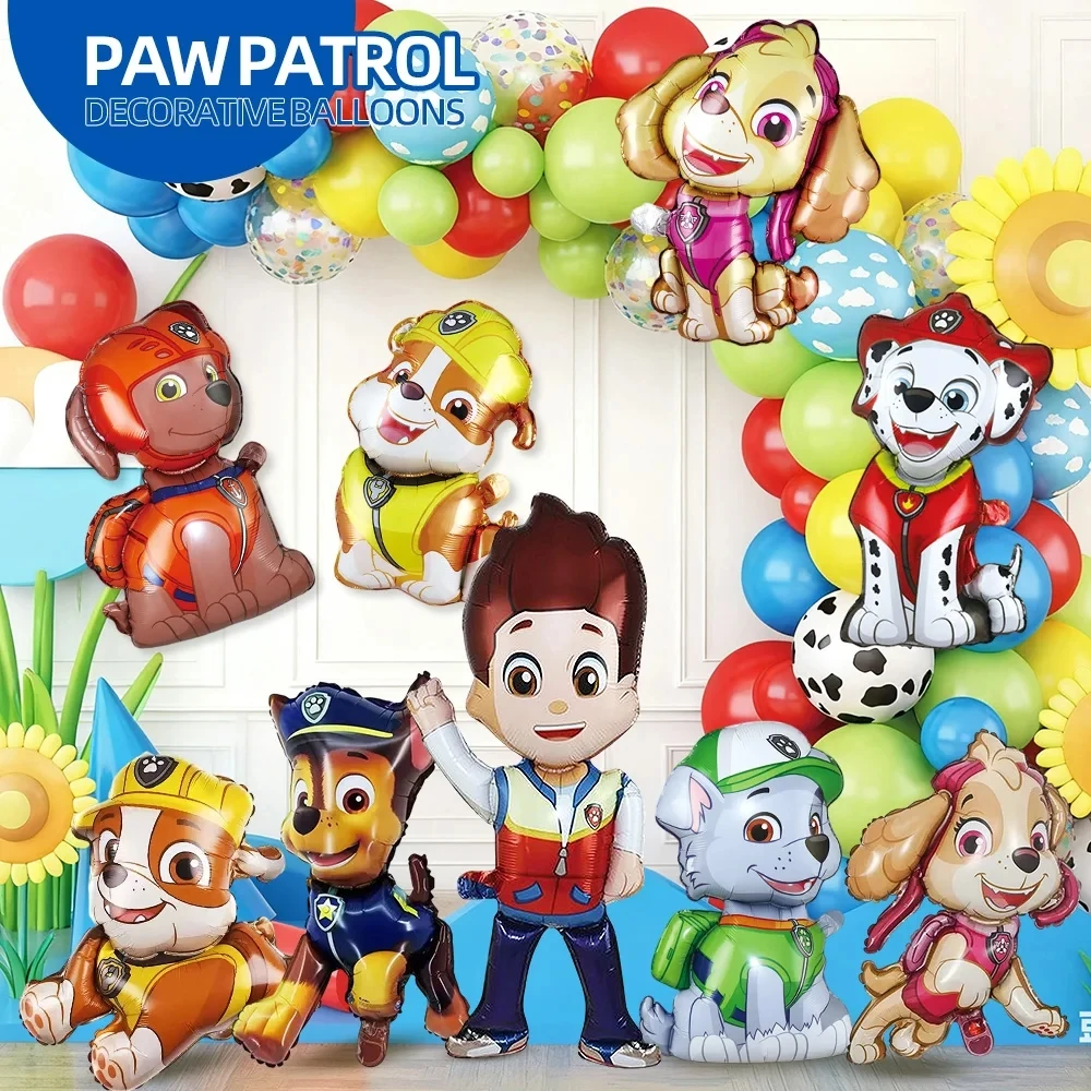 PAW Patrol Ballon Charaktere DIY Party Dekoration Kinderspielzeug Ball Ryder Chase Marshall Skye Rocky Ruby Zuma Partyzubehör – Detail 1