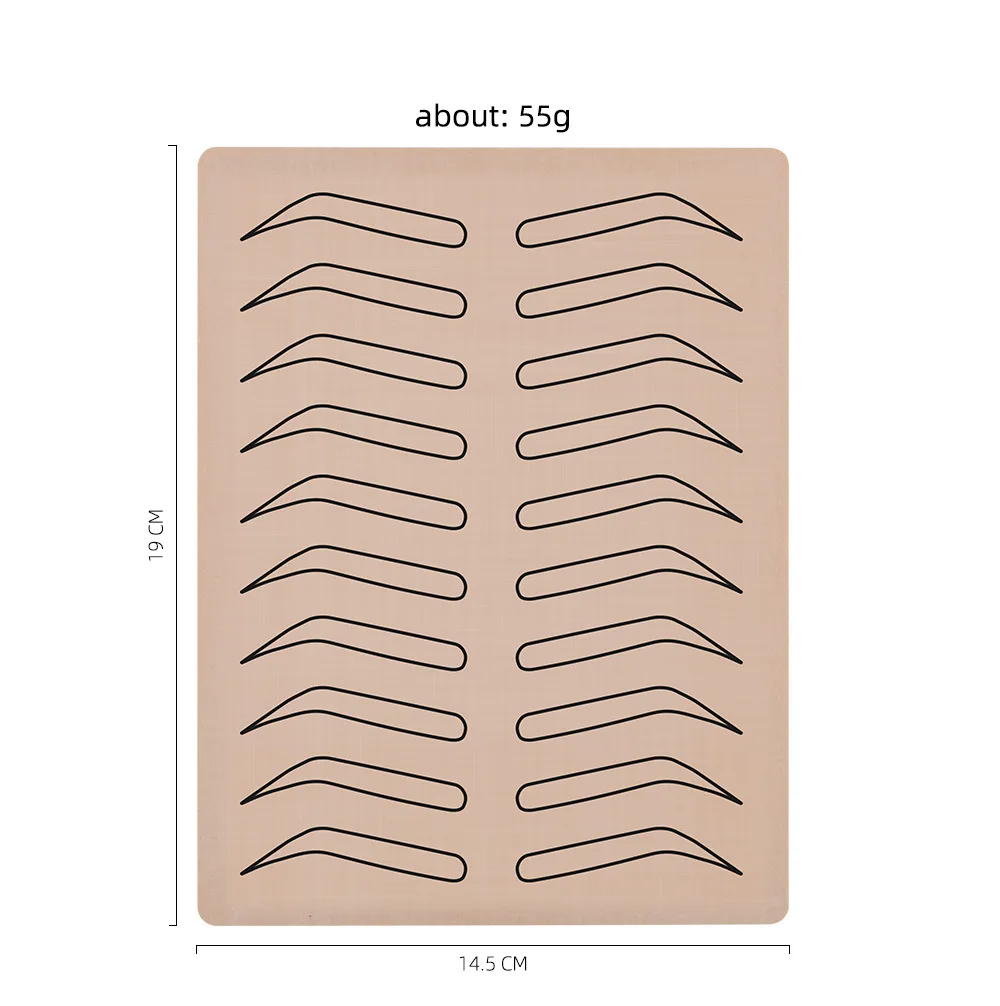 영구 메이크업 트레이닝용 브랜드 라텍스 마이크로블레이딩 문신, 잉크리스 양면 연습 피부, 흰색 눈썹, 10 개, 50 개, 2 개