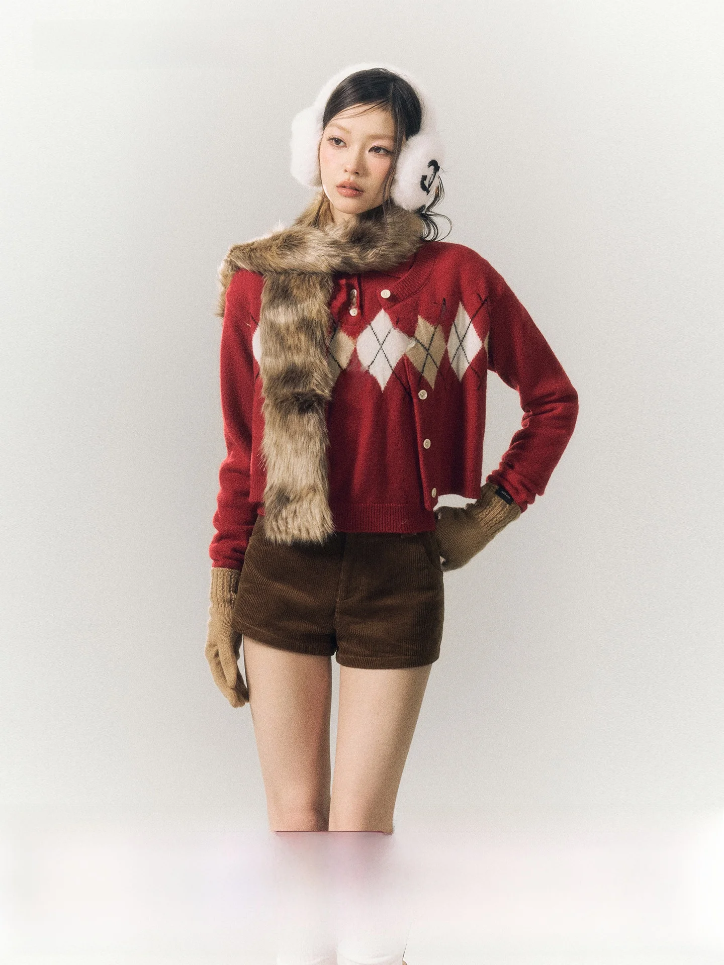 

Комплект SereneEase Classic: вязаный кардиган и жилет с узором, женский осенний новый модный вязаный комплект из двух предметов для повседневной носки