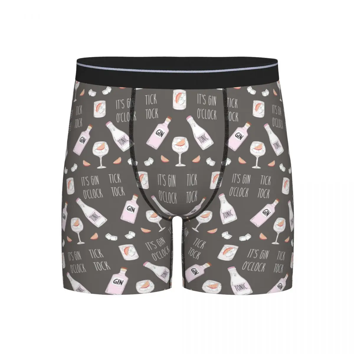 

Long Boxer Underpants Shorts Gin O'clock Gin Lover Gi Panties Male Soft Underwear for Homme Man Boyfriend Gifts