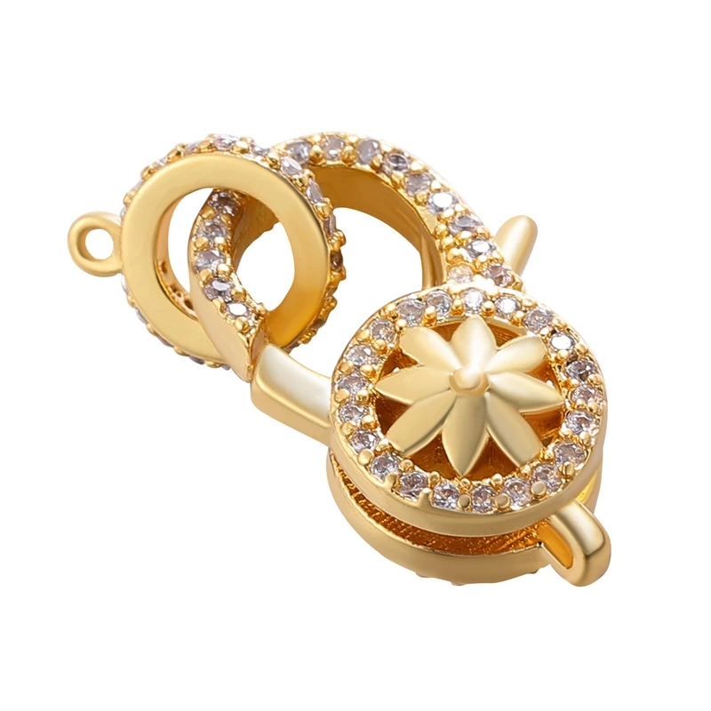 Juya Handmade Gold/Silver Plated Decorative Fastener Locks Lobster Clasps Accessories For Needlework Beads Pearls Jewelry Making