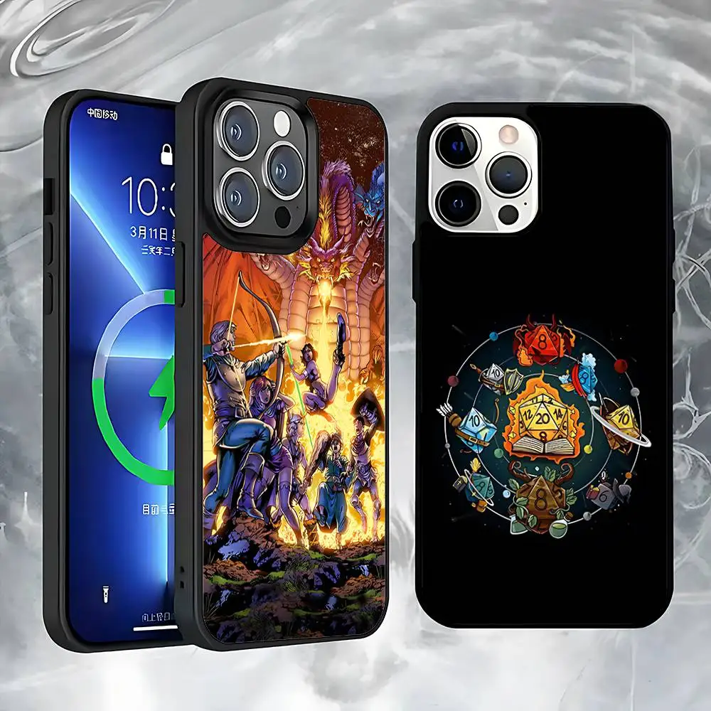 

D-Dungeons D-Dragons D-DND Phone Case For iPhone 17,16,15,14,13,12,11,Pro,Max,Plus,Mini,SE4,E Magnetic Magsafe Wireless Charging