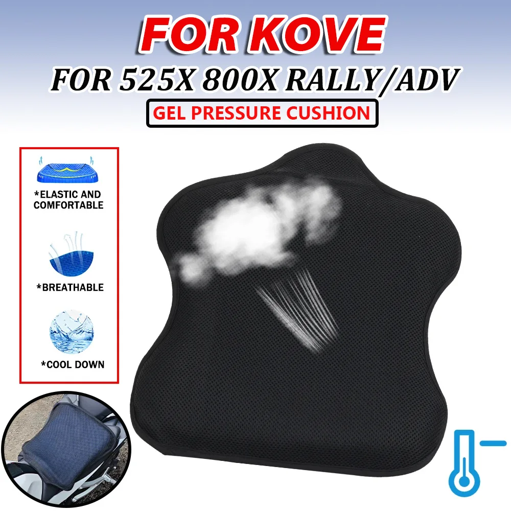 Para KOVE 800X Rally COLOVE 800 X ADV 525X ADV accesorios de motocicleta Gel de absorción de impacto funda para cojín de asiento almohadilla de alivio de presión