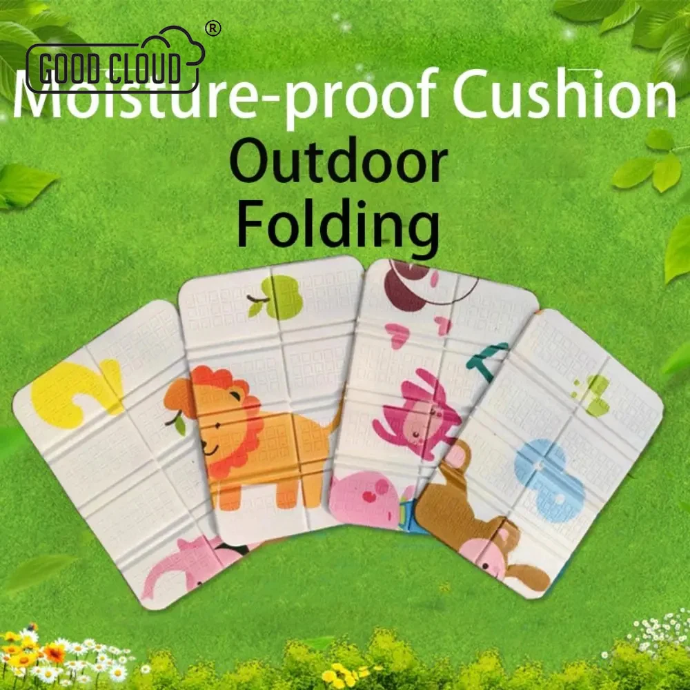 Outdoor Travel Moisture Proof Pad Cartoon Pattern Picnic Sitting Small Portable Cushion Foldable XPE Cushion Camp Foam Mat