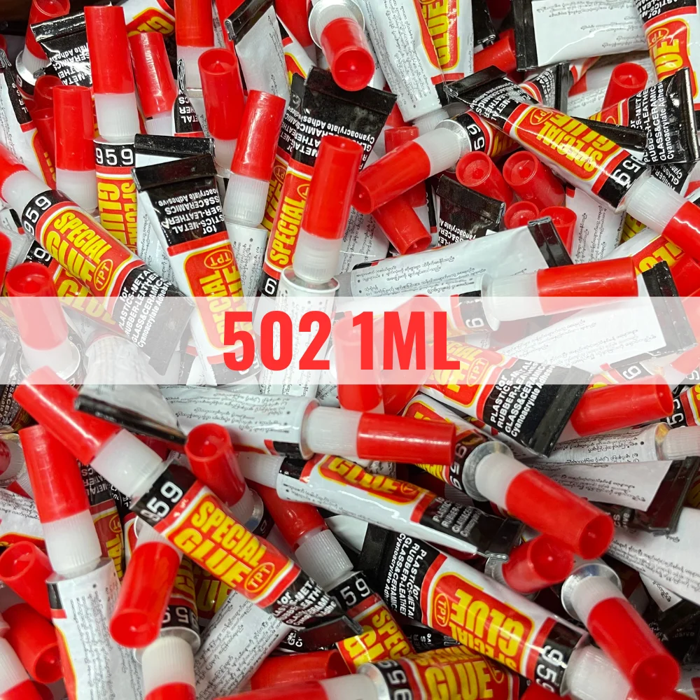 10/20/50pcs Stationery Shop Nail 502 Instant Strong Adhesive Super Liquid Universal Shoe Repair Cyanoacrylate Glue 1ML/PC