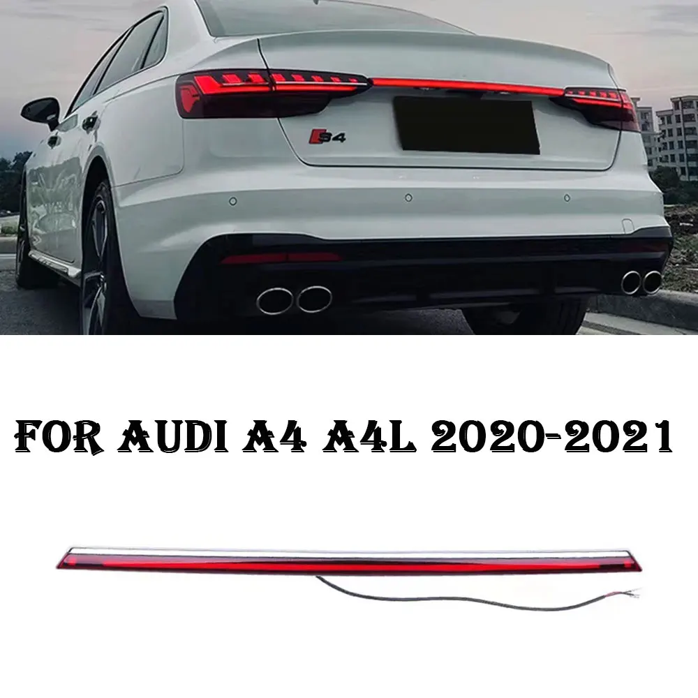 Car Rear Lights For AUDI A4 B9 LED 2020-2022 A4L S4 Taillight Upgrade Rear Through Trunk Signal Lamp Brake Automotive Accessorie