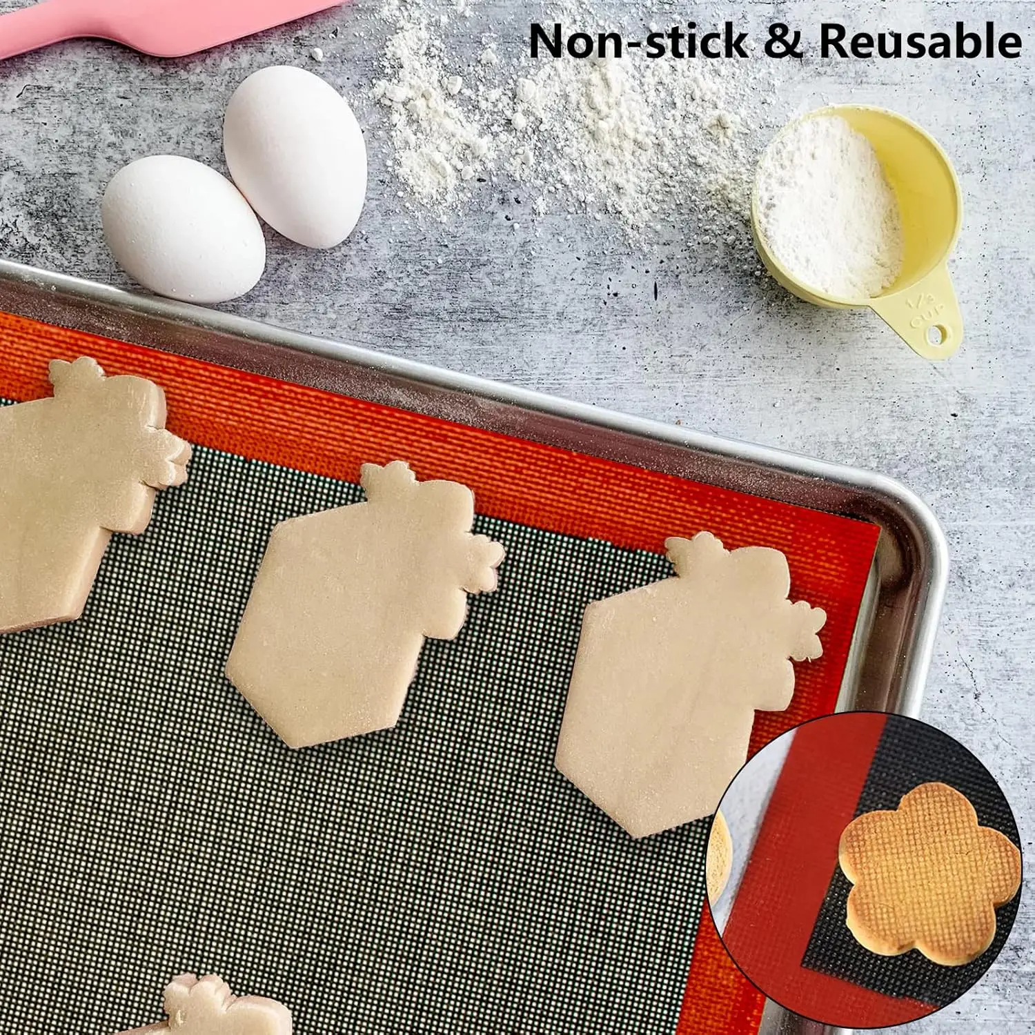 Silicone Baking Oven Mat for Eclair Perforated Non-stick Macaron Cookie Bread Pastry Mold Baking Accessories Baking Supplies