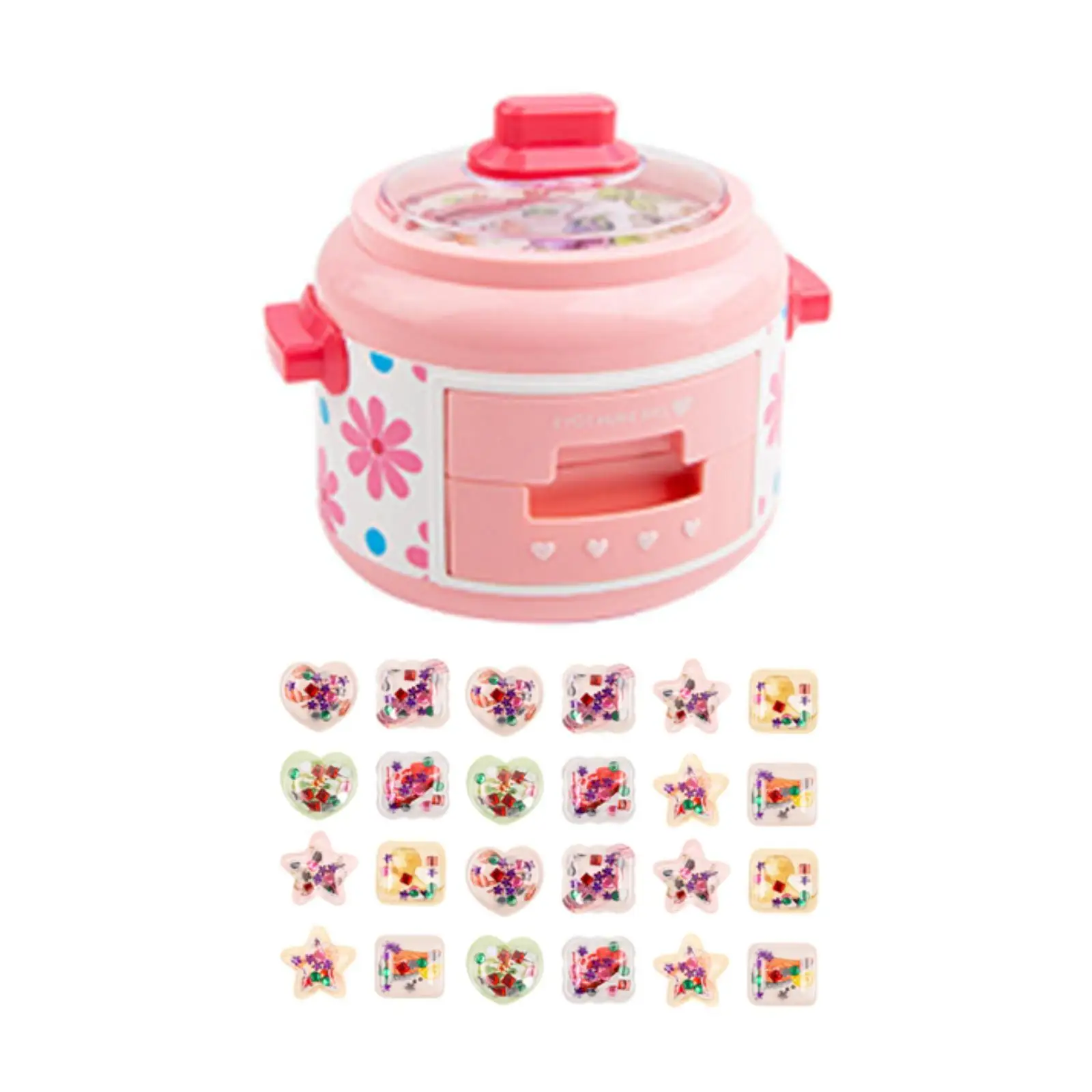 DIY Sticker Machine Reusable Fun Rice Cooker Shape Educational Toy Toddlers DIY Stickers for Children Kids Girls Toddlers Gift