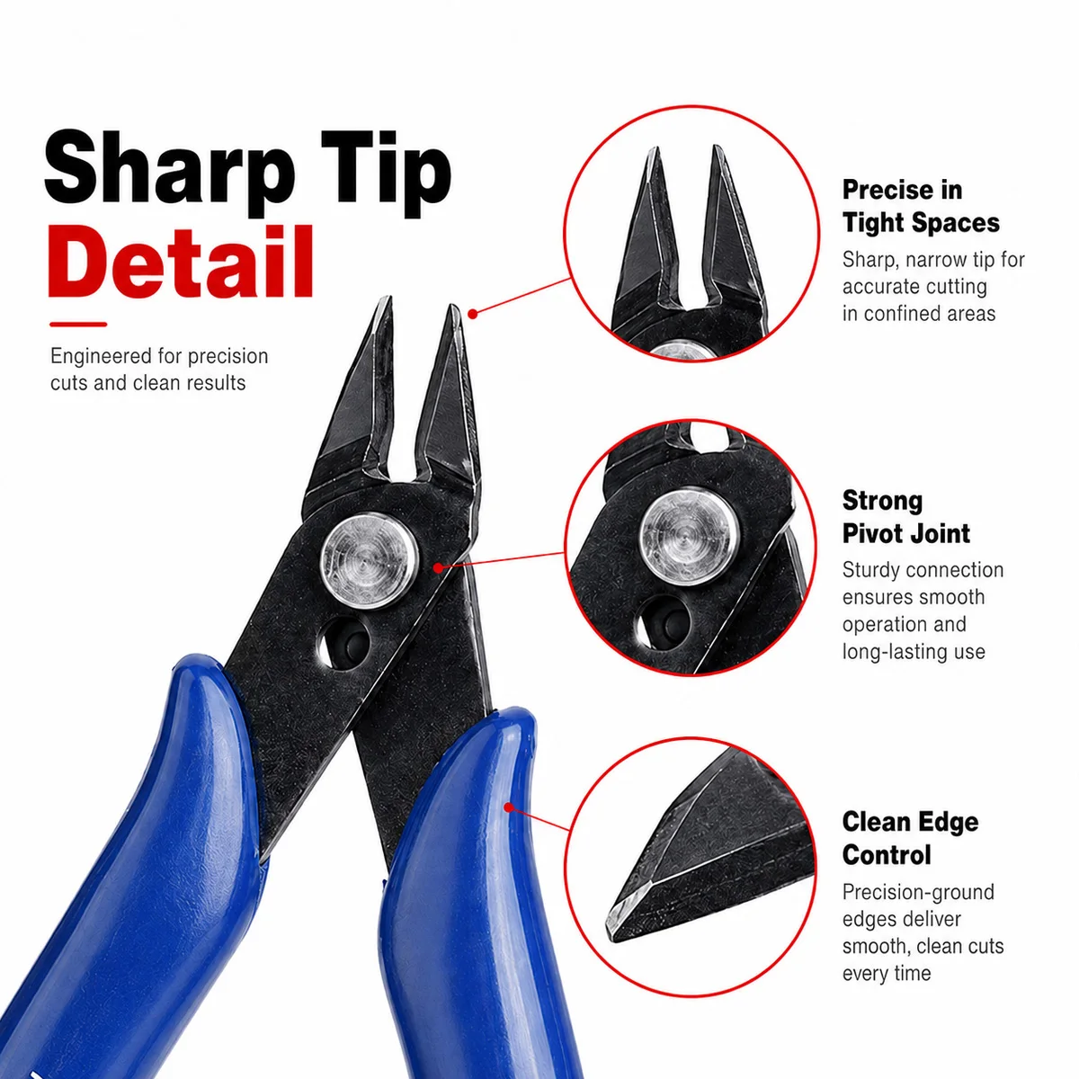 PINMOAP 1/2/5/10PCS Mini Flush Cutter Pliers For Copper Wire Electronics Jewelry Side Cutting Nipper Precision Hand Tool Kits