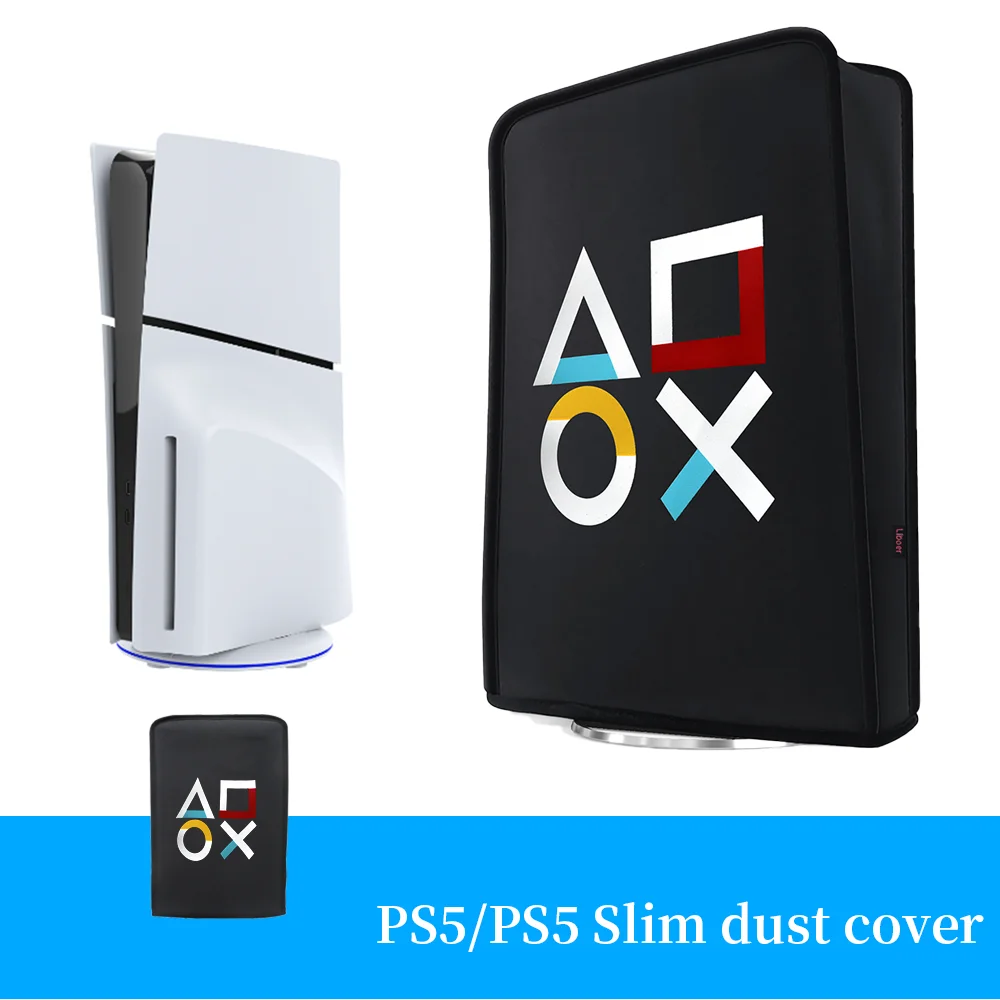 PS5 Slim Dust Cover Soft Lining Anti Scratch Washable Protective Case for PS5/PS5 Slim Disk/Digital Edition Dustproof Cover