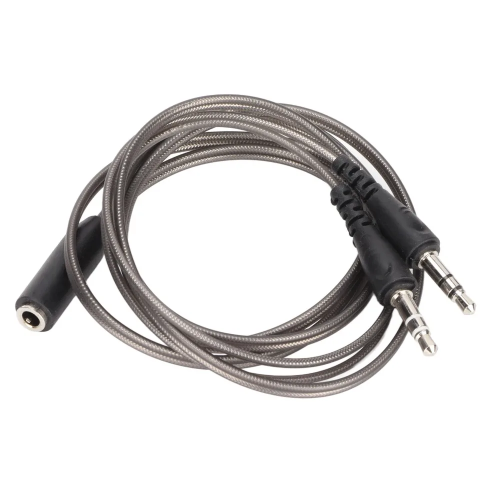 2PCS 3.5mm Female To Dual Male Headphone Splitter HiFi Stereo Noise Reduction Mic Y Splitter Cable Mic Earphone Splitter for PC