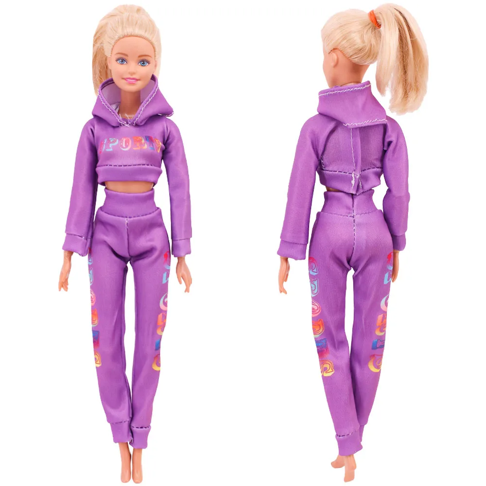 For 27-30cm  Doll Accessories, Sports And Casual Style Short Sleeved Skirt, Jeans Jacket, Clothing Set, Children's Gift