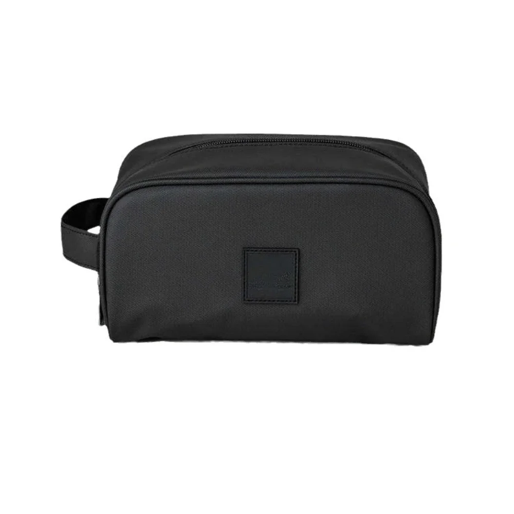 Yoga Makeup Bag com logotipo completo, bolsa portátil feminina, preto, impermeável, armazenamento do telefone, exercício