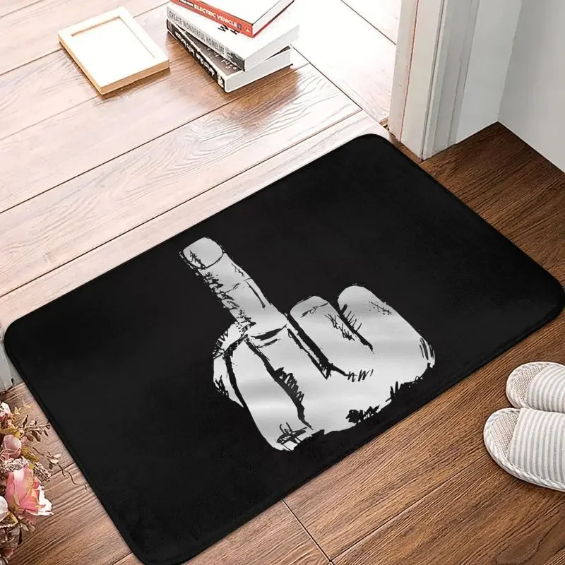 Up Yours Middle Finger Front Floor Door Entrance Mats Indoor Bathroom Kitchen Doormat Balcony Carpet Rug