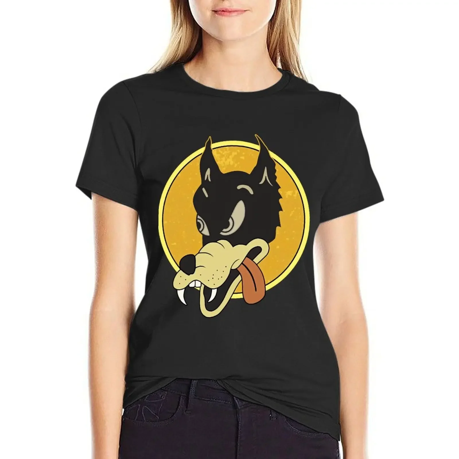 Jerry Garcia Wolf Guitar, T-Shirt Aesthetic clothing aesthetic clothes summer clothes workout shirts for Women loose fit