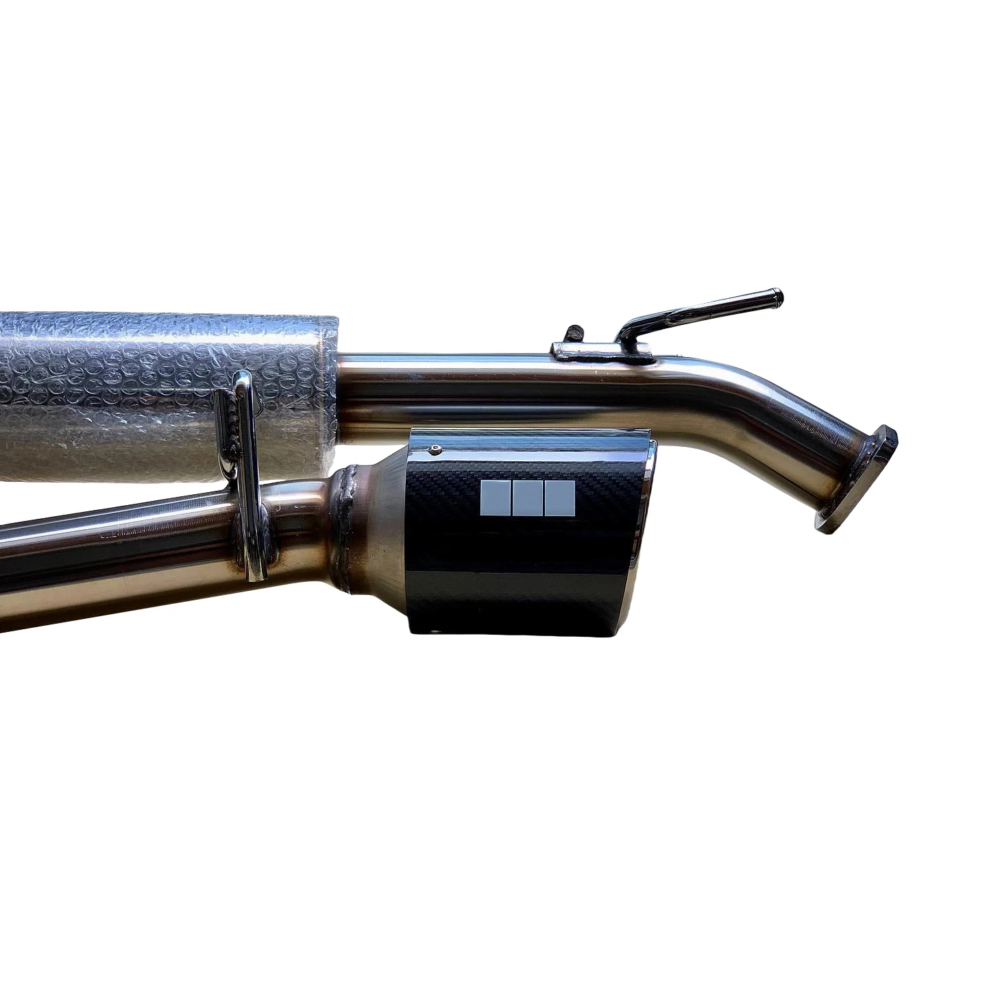 Cat Back Exhaust System for HKS Toyota Hilux VIGO Single Carbon Fiber Tail Tip Muffler Exhaust Pipe Performance Exhaust System - Image 5