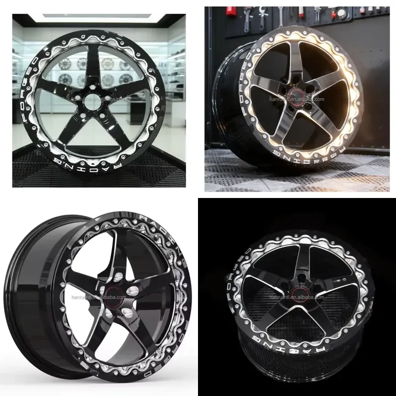 

i Deep Dish Beadlock Forged Wheels 5X115 6X135 5X114.3 5X112 Drag Racing Wheels 15-20 Inch for Any Cars