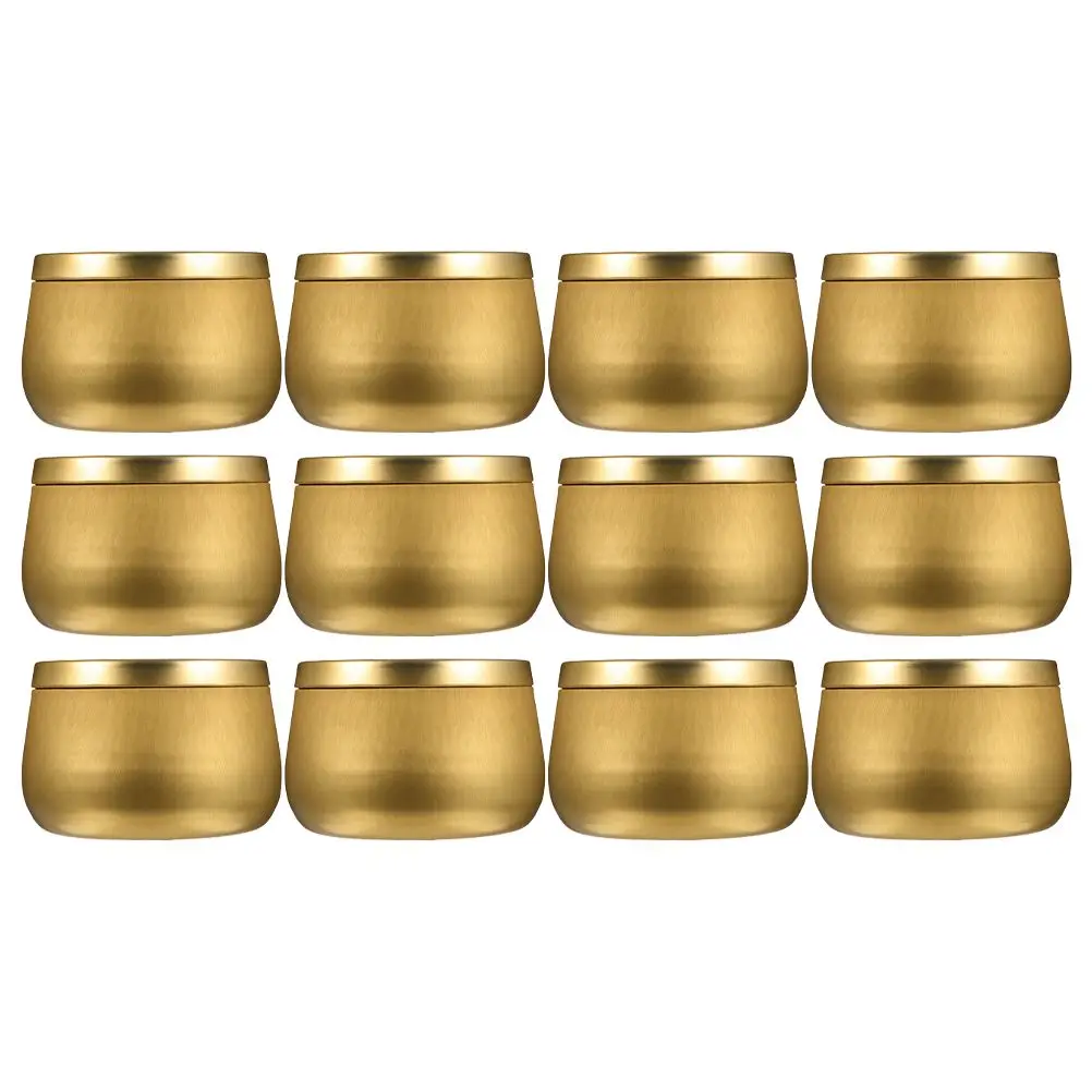 

12 Pcs Tinplate Tea Storage Canisters Air Tight Craft Candy Boxes Huge Jewelry Organizer Containers Gift Holder