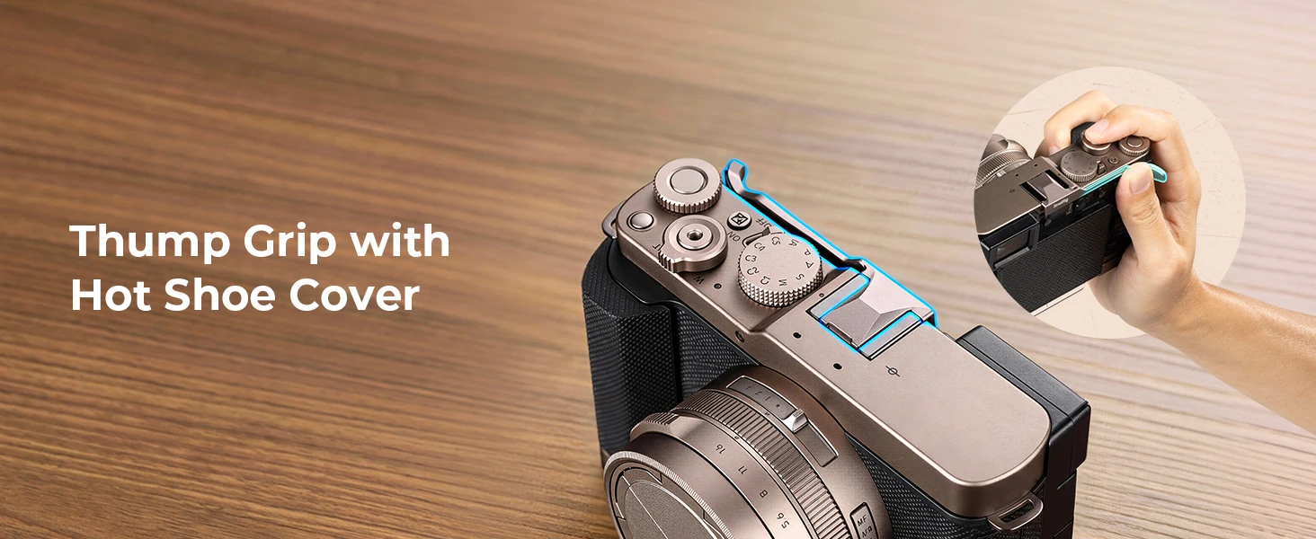 SmallRig L-förmiger Haltegriff für Panasonic LUMIX L10, Titan-Griff mit integriertem Silikon und Arca-Swiss Schnellwechselplatte – Detail 6