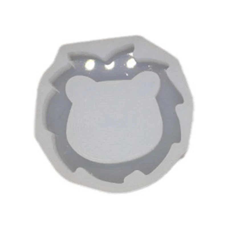 X6HE Bear Epoxy Resin Molds Shaker Dinosaur Photo Frame Keychain Pendant Silicone Jewelry Making Decorations DIY view 6