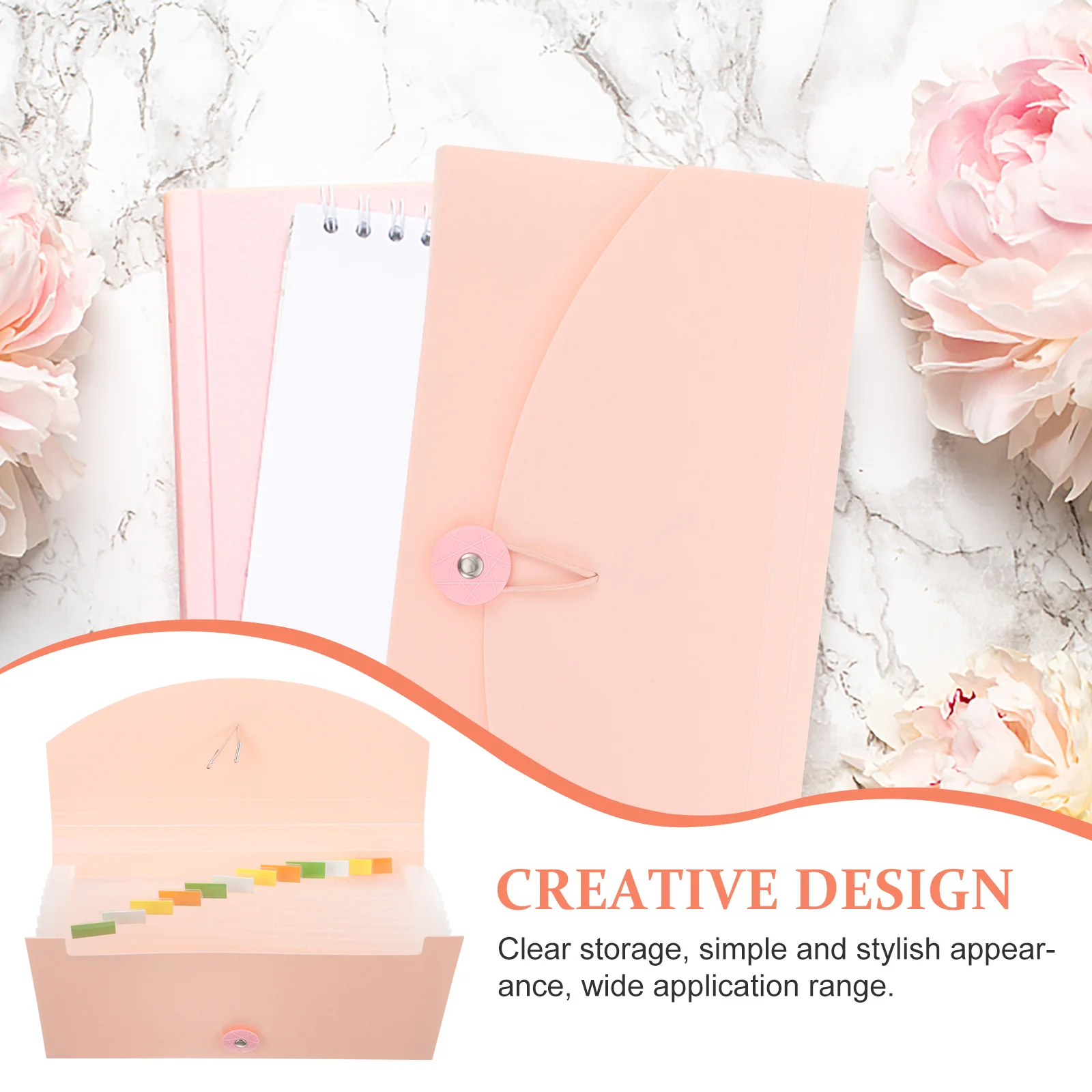 

Accordion Bills Folder Portable B6 Organizer Receipts Storage Simple Stylish Office School Use File Organizer