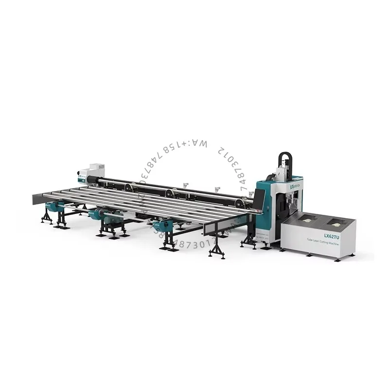 LX62TUA Semi-automatic Feeding Fast Processing Metal Pipe/Tube Las er Cut ting Machine  1.5Kw 2Kw 3Kw Ss Metal Tube Cutter