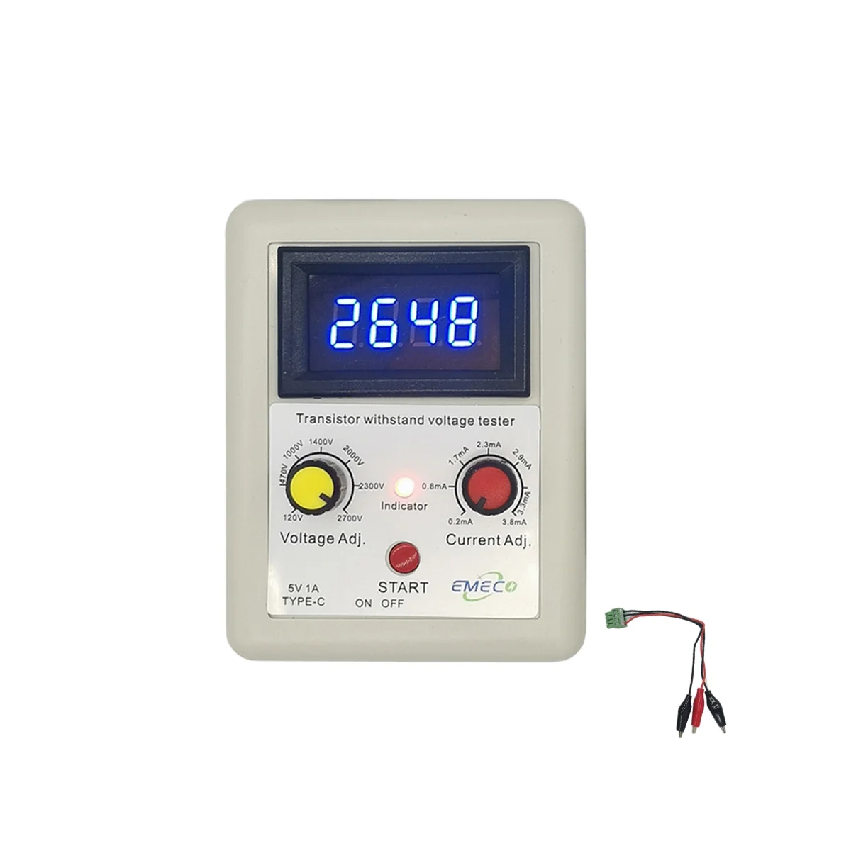 110V-2600V IGBT Voltage Capability Tester Diode MOS Triode Digital Voltmeter Tester Portable Withstand Voltage Tester A