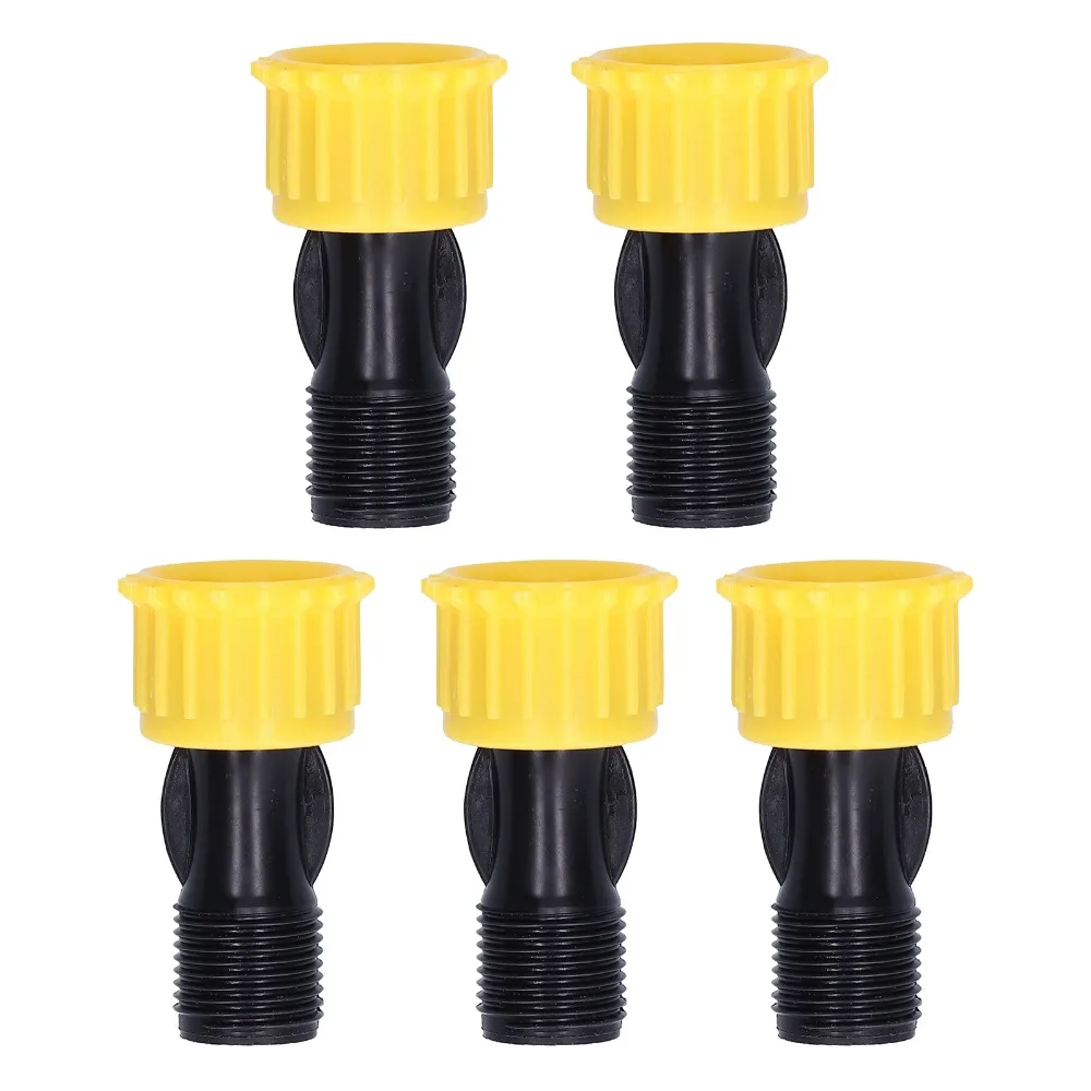 5Pcs Plastic Spray Nozzle Yellow and Black G3/8 Male Thread Spray Head 4 Hole Lightweight Electric Sprayer Accessories