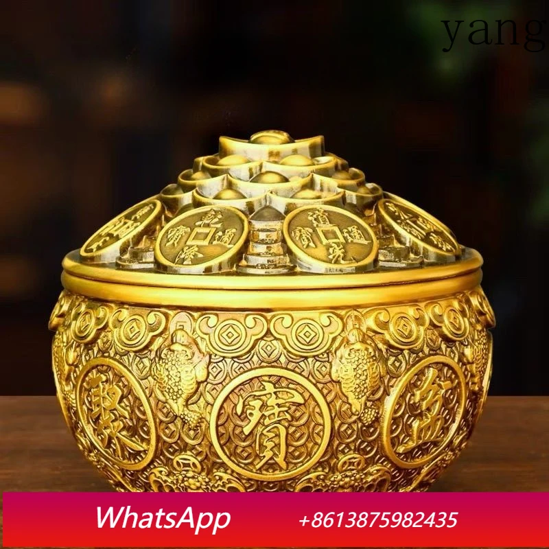 

Brass Treasure Bowl Entrance Housewarming Business Gift Ornaments Decorations Living Room