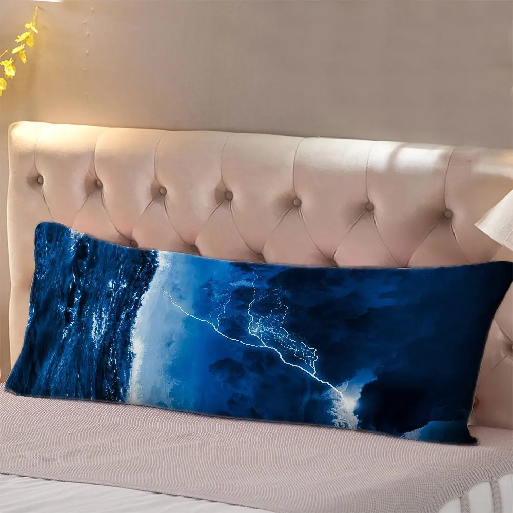 Body Pillowcase Without Insert, Breathable Polyester, Zipper Closure, Machine Washable, Modern Style, Mixed Colors