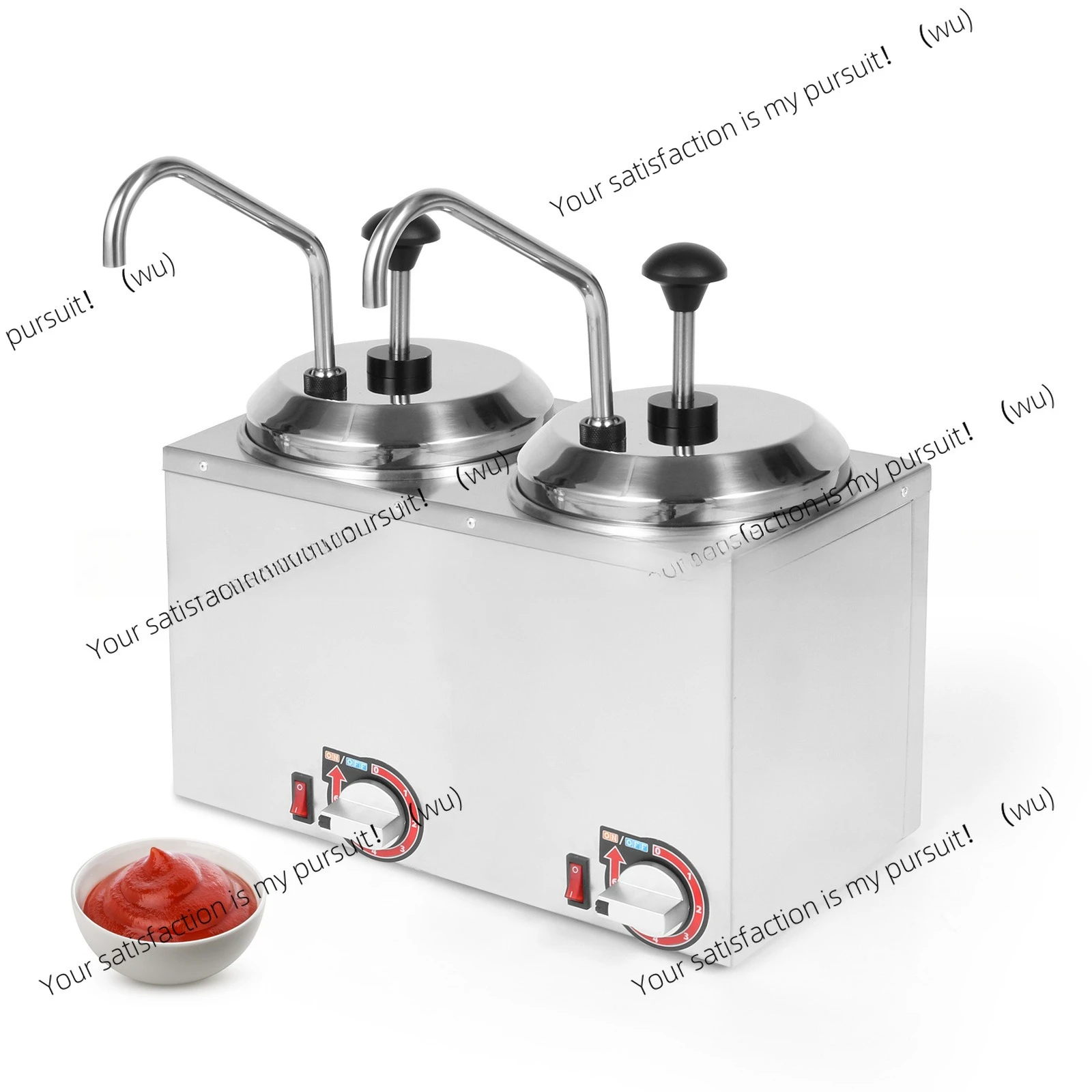 

Электрический диспенсер для сыра и сыра, квадратный насос из нержавеющей стали с двойной головкой, электрический насос для соуса, изоляционный нагрев сыра