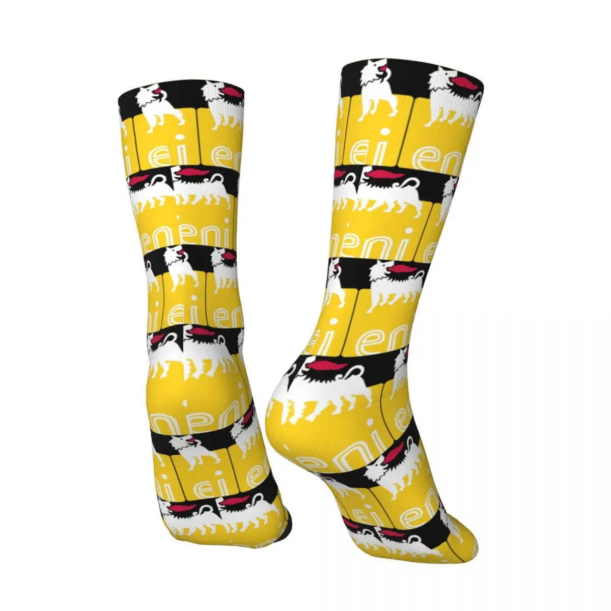 All Seasons Agips Eni Racing Car Oil Socks Harajuku Sport Middle Tube Socks Fashion Stockings for Men Women Valentine's Day