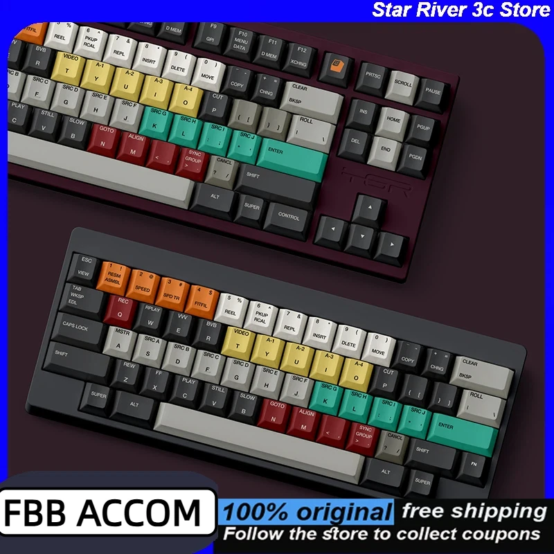 

FBB ACCOM Original Keycaps Custom PBT 5-sided Dye-Sublimated 1.7mm Thick 145 pieces Keyboard Caps Mice & Keyboards Accessories