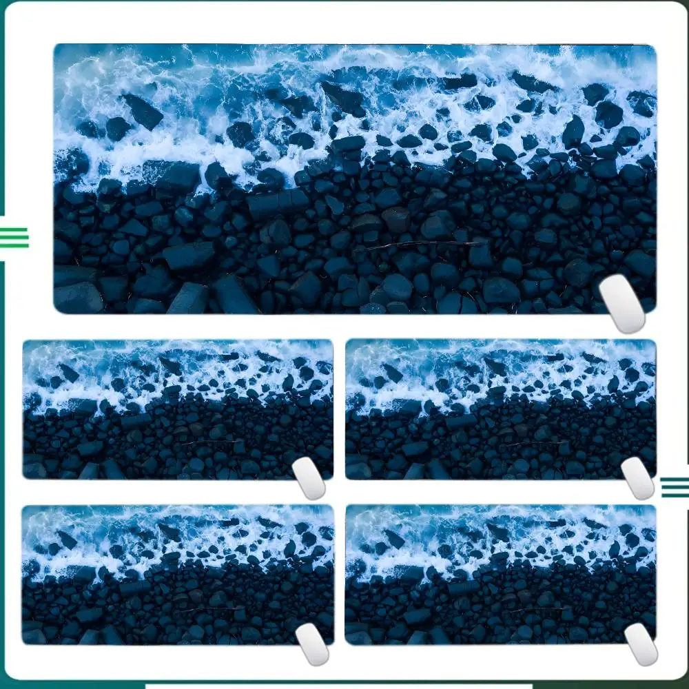 

Коврик для мыши с дизайном пляжа, океана и волны, минималистичный игровой ноутбук, большой коврик для мыши, аниме, офисный ковер, геймерская клавиатура, коврики для мыши